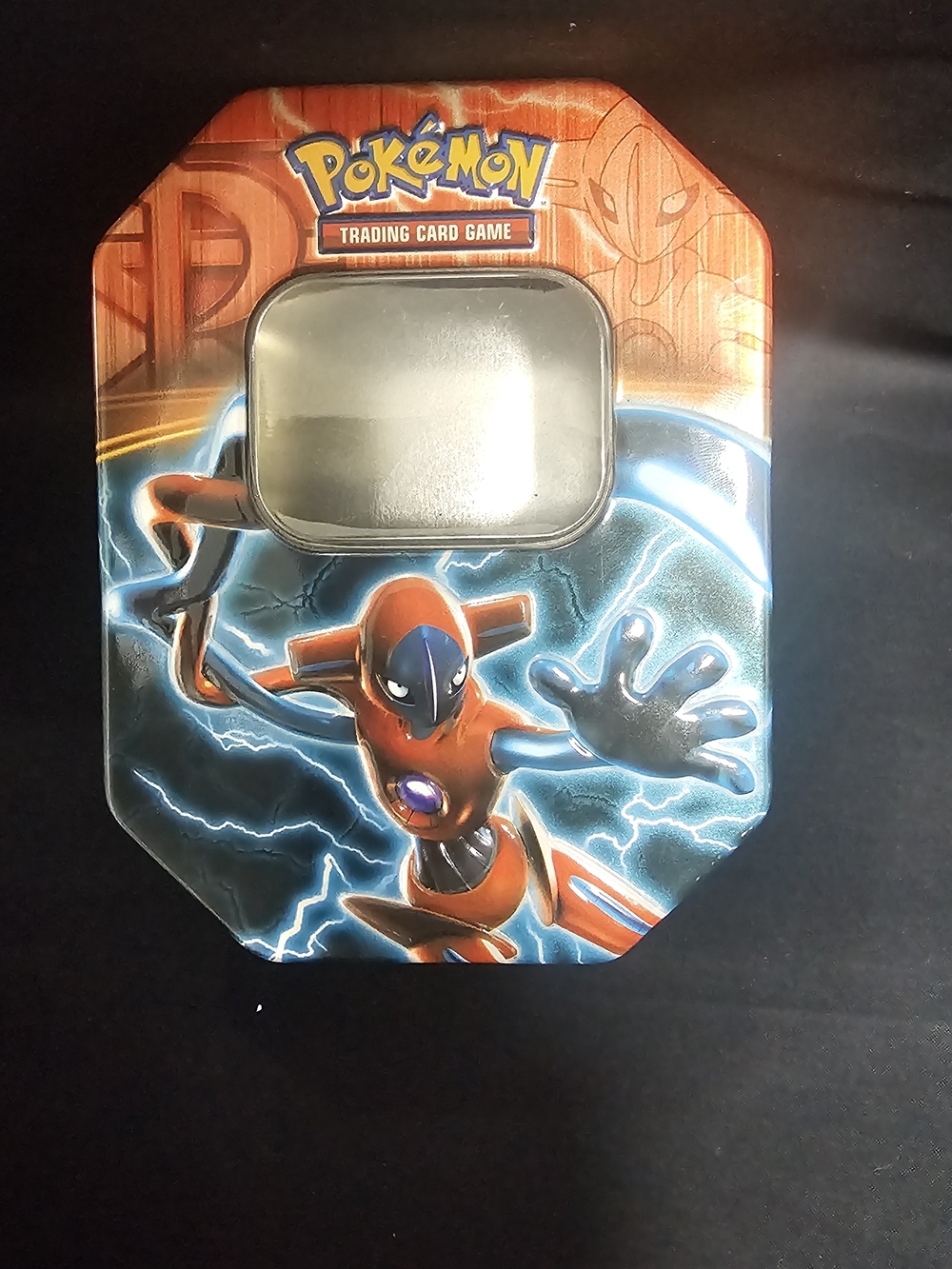 Pokémon Trading Card Game Deoxys Empty Tin - Orange & Blue